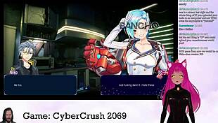 vtuber lewdneko plays cybercrush 2069 part 1 😈