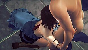 In final fantasy hentai, yuna performs oral and anal sex in detailed anime style.