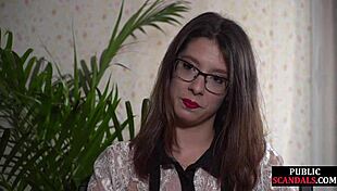 Busty Woman In Stockings Submits Publicly To Domination