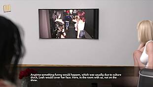 Detailed 3D game featuring freeloading stepfamily amateurs in porn scenario.