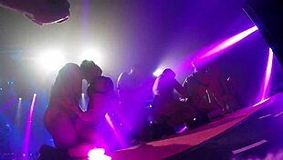 Porn Stars Engage In Orgy Dancing At Night Club With Group Fucking