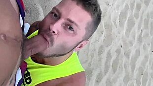 Public outdoor gay beach gathering