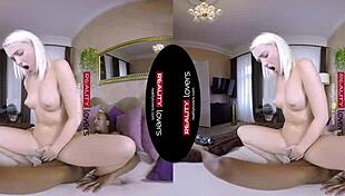 Black Guy Devours Blonde's Pussy in VR!