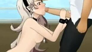 Corrin eagerly sucks monster cock in hentai anime full video!