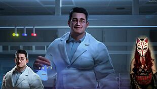 Gamer girl in see-through bra playing porn game?