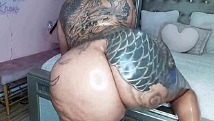 Filipina and ebony beauties twerking with oiled big asses for intense worship session in steamy room.