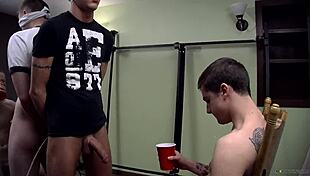 blindfolded cocksucker pissed on