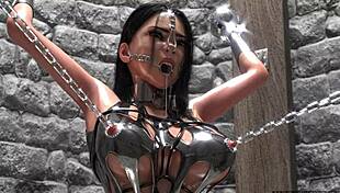 Beautiful fetish comics with big-boobed babes bound in BDSM 3D artwork