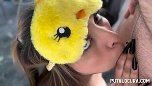 Peruvian michi swallows cum in cowgirl position with natural tits