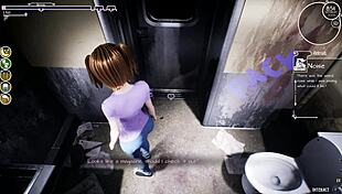 In my lust wish game, the innocent girl has a wet dream on the train