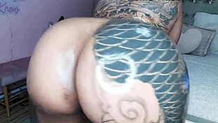 Filipina and ebony beauties twerking with oiled big asses for intense worship session in steamy room.