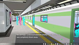 in the elevator, she gives blowjob and gets creampie