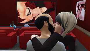 Shy wife shared with strangers at porn cinema part 1