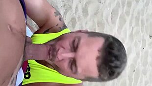 Public outdoor gay beach gathering