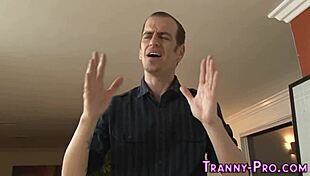 Tranny's Tits Get Intensely Jizzed On Hard