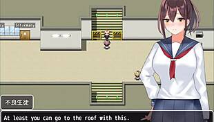 boy studies female body in library, class president encourages