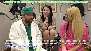 Busty Asian Mina Moon, ever had such a wild gyno exam?