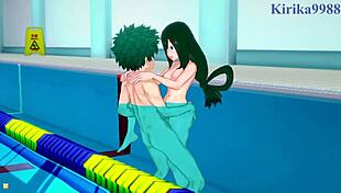 Mirko And Tsuyu Asui Get Creampied By Izuku Midoriya In 3D Cartoon