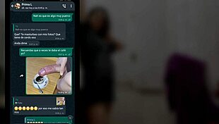 My cousin gets hot on WhatsApp and we end up in my room with her big cock monster cock fucking.