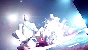 Porn Stars Engage In Orgy Dancing At Night Club With Group Fucking