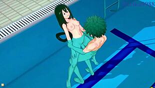 Mirko And Tsuyu Asui Get Creampied By Izuku Midoriya In 3D Cartoon