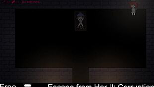 in this hentai game, she tries to escape bondage but gets corrupted with foot tickling and masturbation.