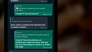 My cousin gets hot on WhatsApp and we end up in my room with her big cock monster cock fucking.