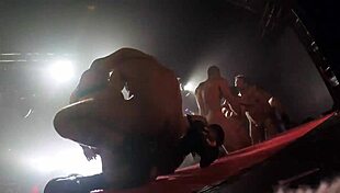 Porn Stars Engage In Orgy Dancing At Night Club With Group Fucking