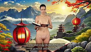 Hé, mate cette brune nue en train de lire un livre !