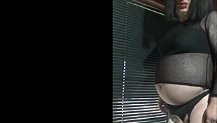 bisexual crossdresser public milking by the window