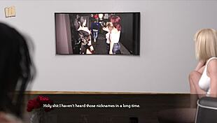 Detailed 3D game featuring freeloading stepfamily amateurs in porn scenario.