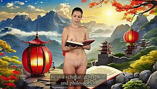 hey, check this naked brunette reading a book!