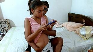 Teaching my stepsister Free Fire, feeling my huge cock