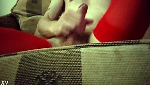 Dana Devine crossdresses in red tights!