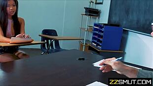 teen girl fucks professor in the class