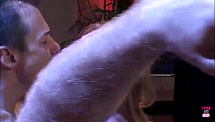 Masked girl feels intense arousal watching foursome in cage during slave training