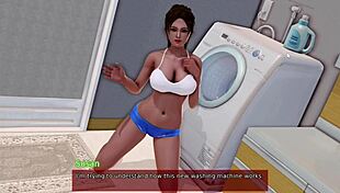 Horny housewife seduces with her big tits and game