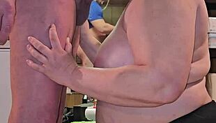 thick milf sucking my cock in intense blowjob