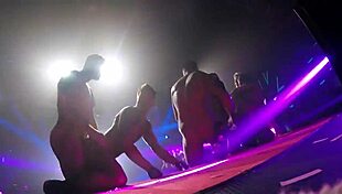 Porn Stars Engage In Orgy Dancing At Night Club With Group Fucking