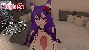 i cosplay as raiden shogun, chained for sloppy tit fuck with cum soaked tits