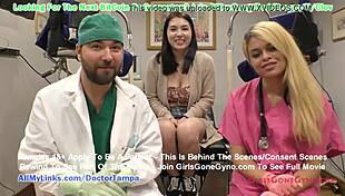 Busty Asian Mina Moon, ever had such a wild gyno exam?