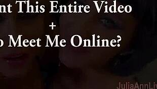 Julia Ann, that hot milf, is sucking with her girlfriend in a threesome scene