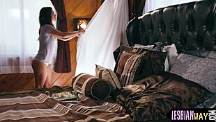 Beautiful Lesbian Babe In Stockings Gets Pussy Eaten By Girlfriend