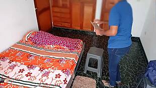 I fuck the big-cocked masseuse while my cuckold husband waits