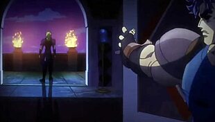 Jonathan Joestar battles Dio Brando in an epic anime music video