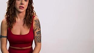 Up Close - Big Titted Redhead Lumi Ray Solo Female Masturbation