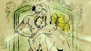 vintage erotic cartoon illustration from antique anime era 😍