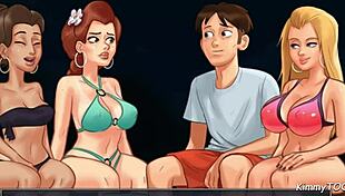 Kinky girlfriend shares huge cock boyfriend with BFF on beach! 😎