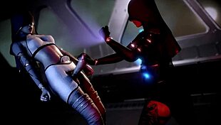 i gave a space handjob with telekinesis, cumshot on big tits outfit