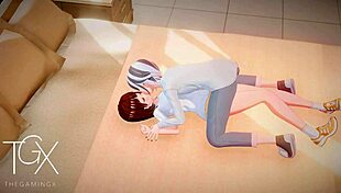 anime hentai futanari girl plays intense sex games with blowjob cowgirl anal in various positions